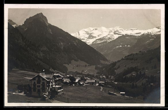 Cartoline postali: AK Kiental, Talblick mit Blüemlisalp – Usato da Berlin venduto da bartko-reher