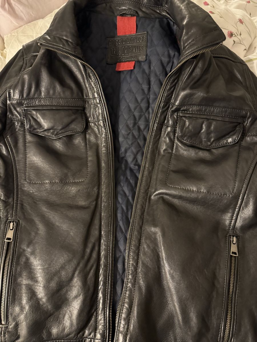 Giacche: Braune Herren Lederjacke Grösse M – Usato da Belp venduto da ch1999 1