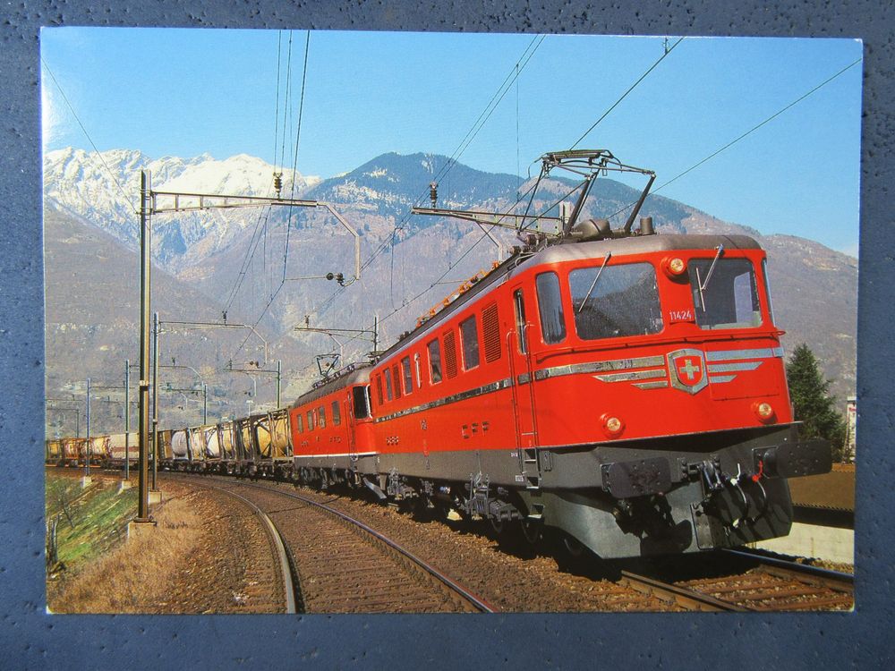 AK SBB CFFF FFS CONTAINER-ZUG Ae6/6 UND Re6/6 Giubisaco ti (Gebraucht ...