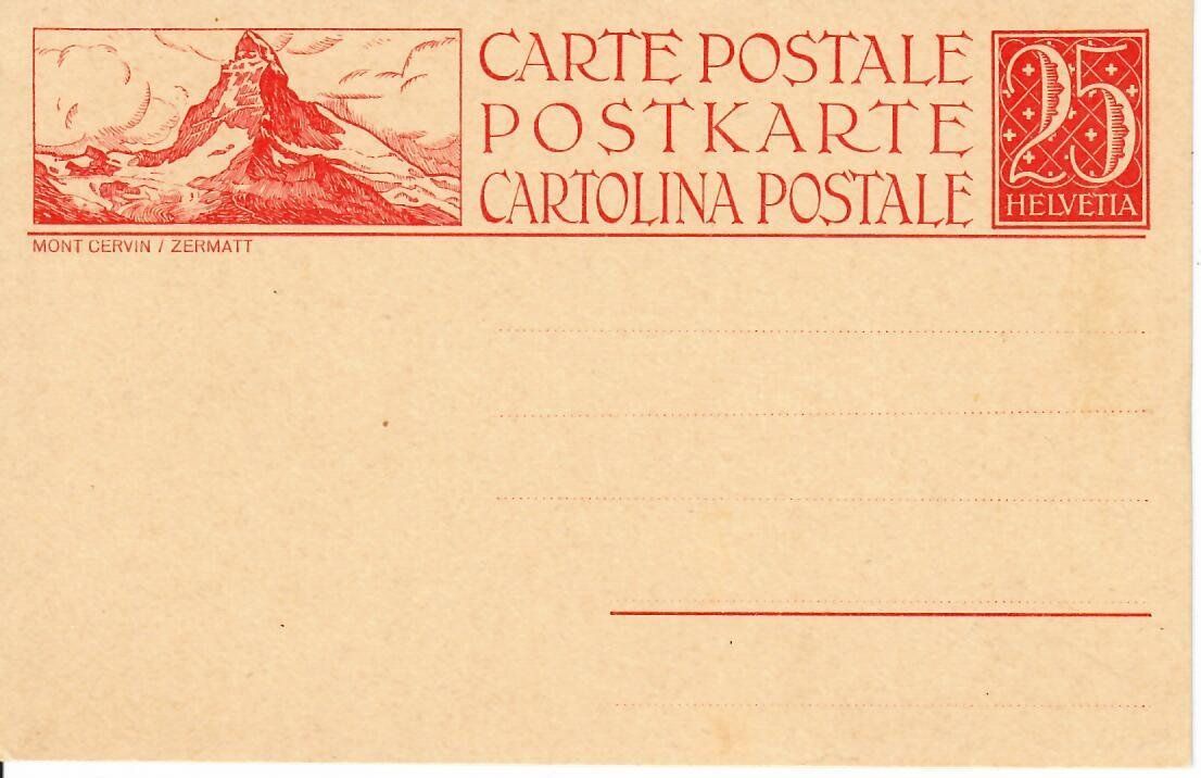Tutti i francobolli: 25 Rp. Bildpostkarte Zermatt – Usato da Hochdorf venduto da Ziegel-16