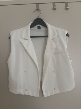 Weisse Weste Blazer Stil, Gr. L, Top Zustand