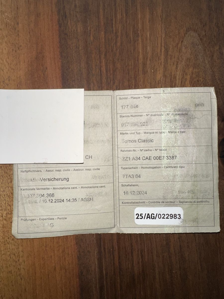 Tomos Ciclomotori: Tomos Mofa Rahmen – Usato da Oftringen venduto da zeki05 8