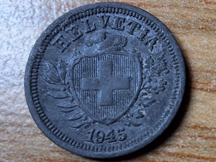 Toutes les monnaies: 1 Rappen 1945 - Selten! – D'occasion à Münchenstein par purbach1 6