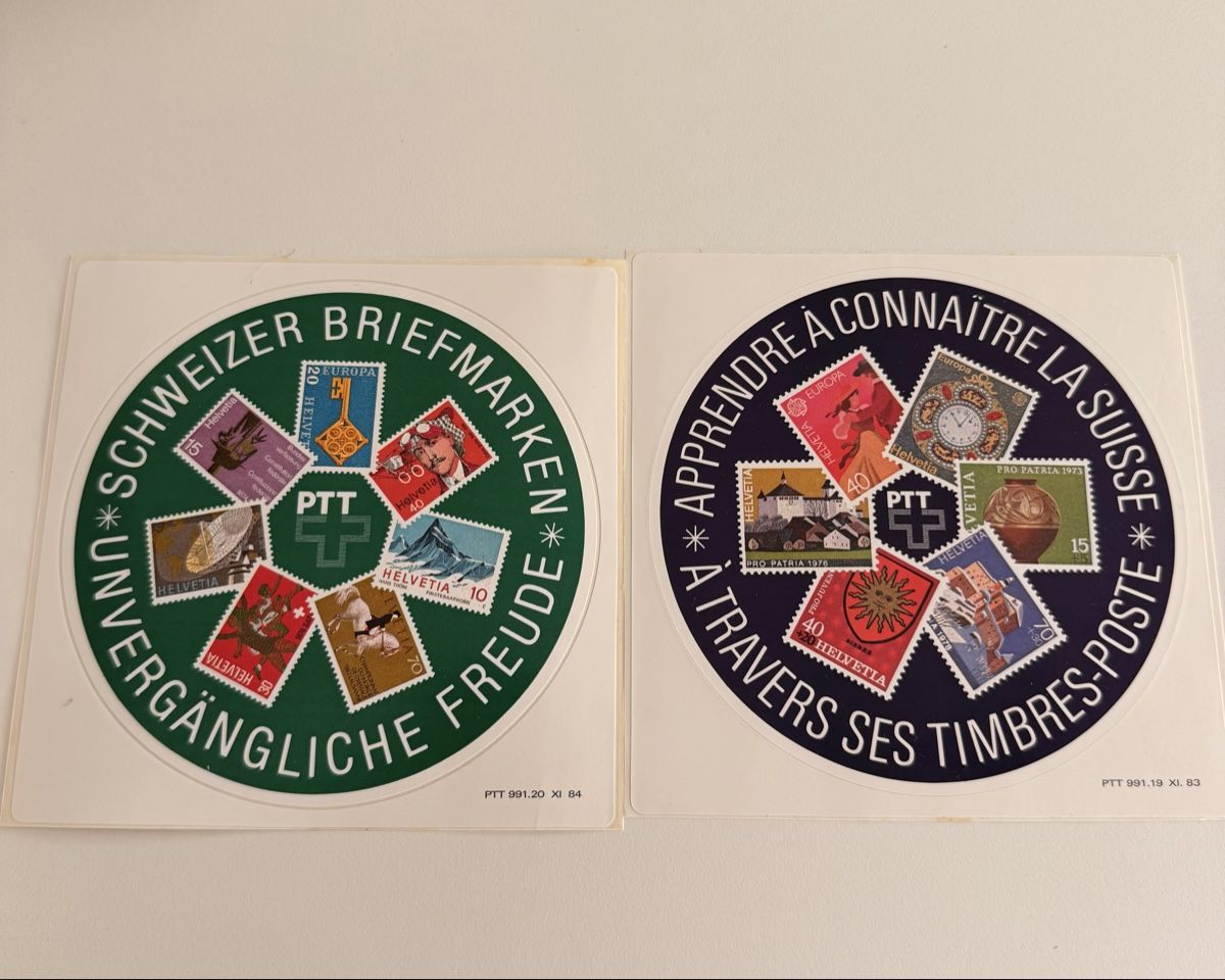 Autocollants: Schweizer Briefmarken Aufkleber 2-er Set – D'occasion à UNTERSIGGENTHAL par s_rzb8
