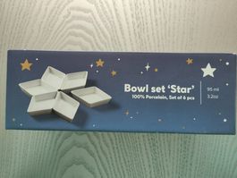 Bowl Set "Star" 6-teilig aus Porzellan NEU