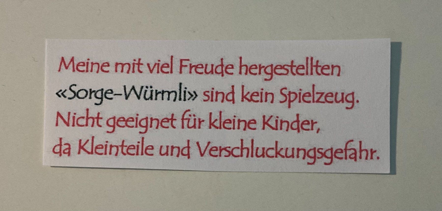 Alle Dekorationen: Sorgenwürmchen / Sorgewürmli (1) – Neu (gemäss Beschreibung) aus Wettingen von Firstnicca 3