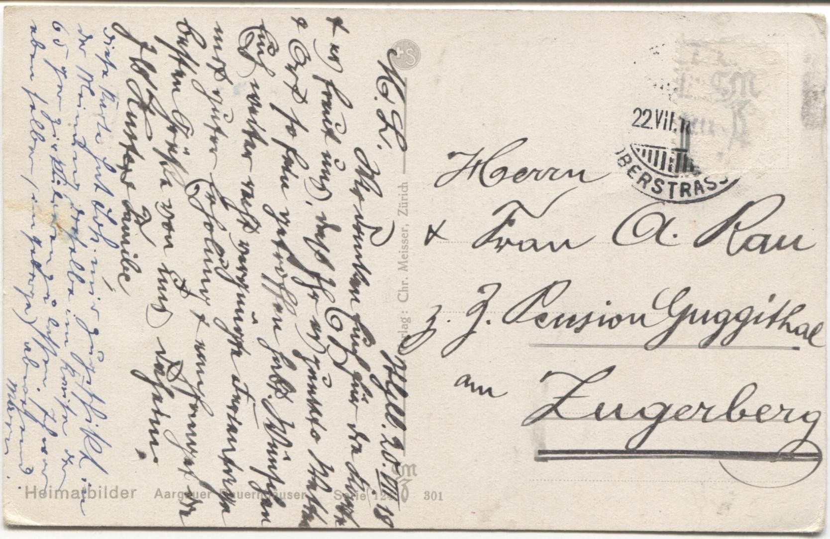 Cartoline postali: LANDWIRTSCHAFT/STROHDACHHAUS 1920 Aargau – Usato da Wil SG venduto da Clanx 1