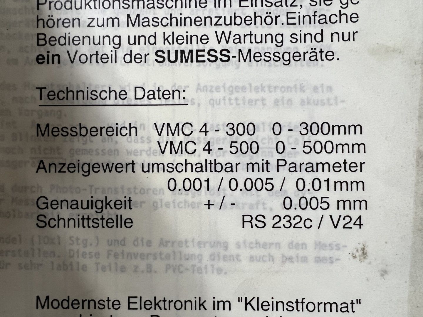 Tutte le macchine: Sumess Höhenmessgerät – Usato da Zuchwil venduto da dragosmd-maschinen 8