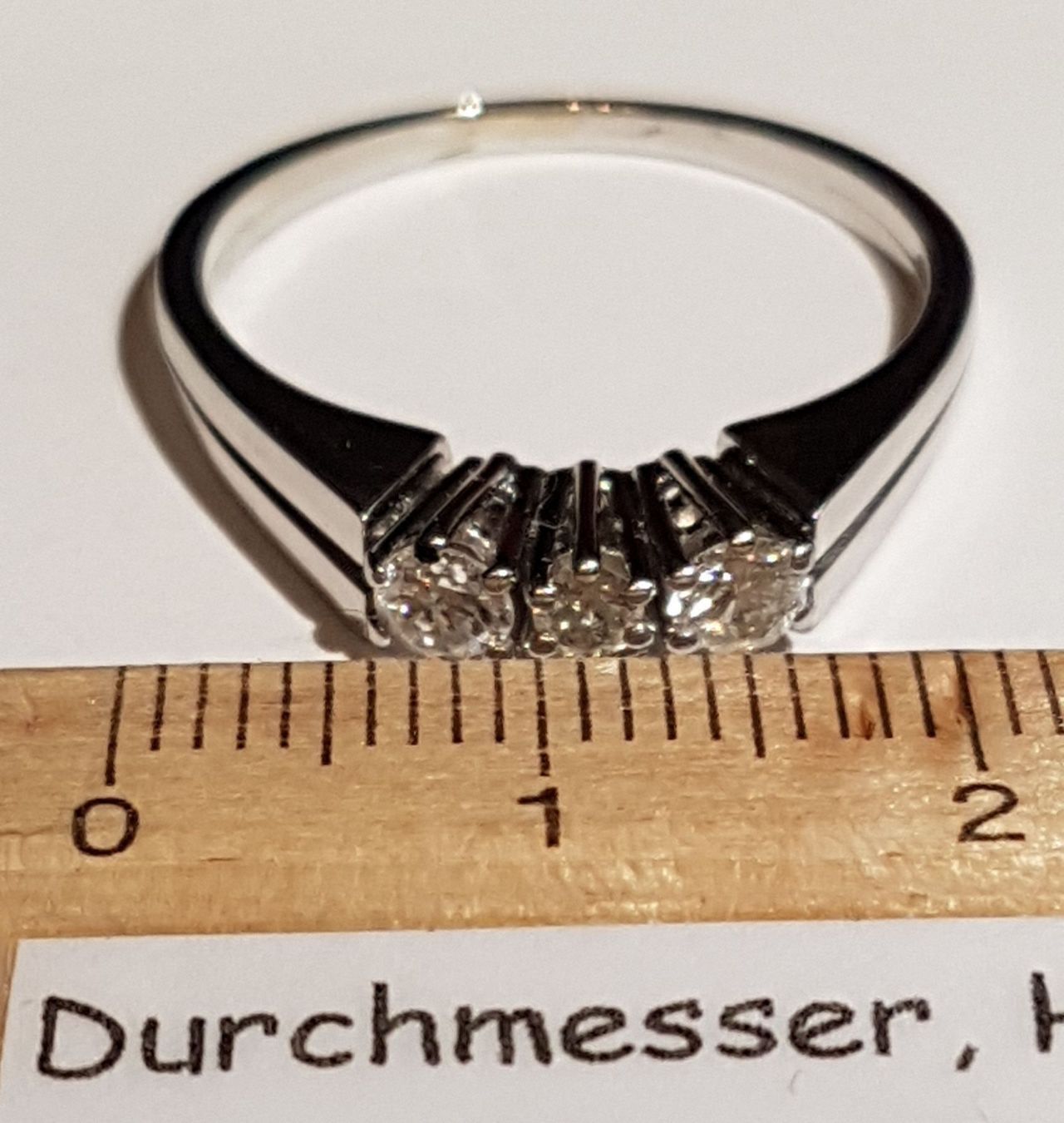 Anelli: 750 Weissgold + 3 Diamanten – Nuovo (secondo la descrizione) da Unterägeri venduto da Altgoldschmuck 6