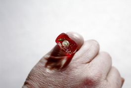 Vintage Space-Age - Ring mit Muschel, Seestern, Seeigel, usw