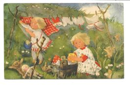 Künstlerin: Mili Weber No 53 - Kinder - Wäsche - Puppen 1940