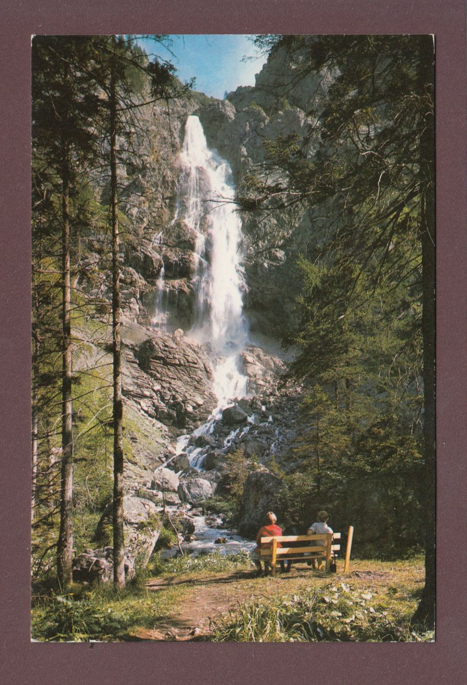 Cartoline postali: Bei Adelboden - ENGSTLIGEN WASSERFALL - 1963 – Usato da Pully venduto da nicecards