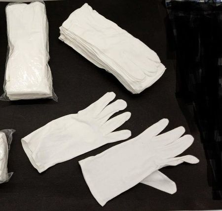 1Paar Baumwoll-Handschuhe Gr. M