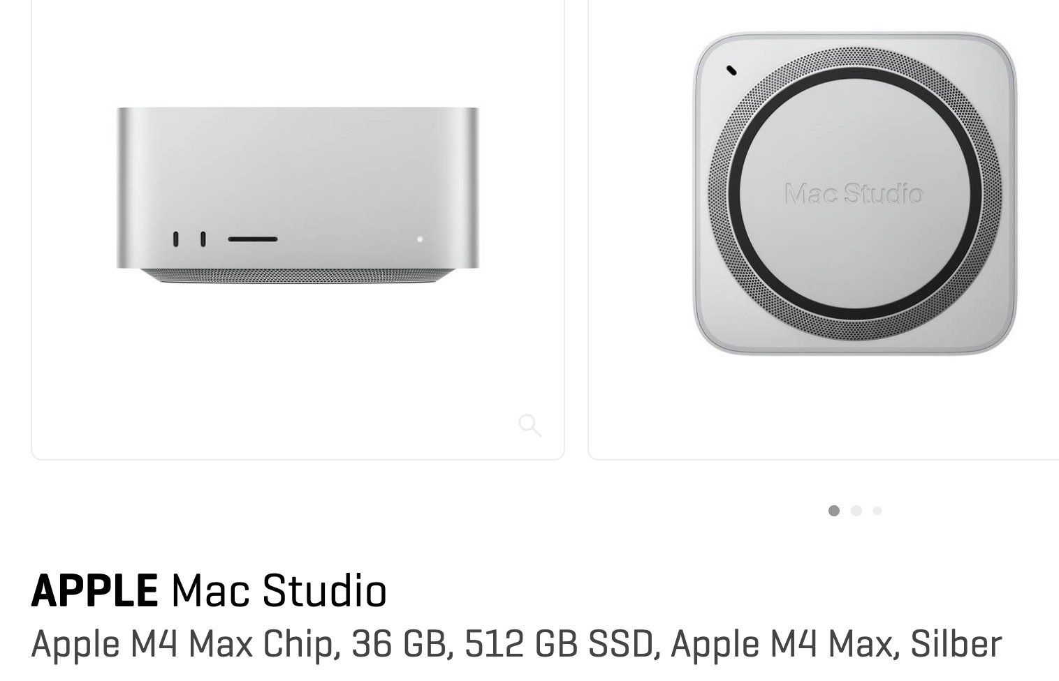 Apple PCs: Apple Mac Studio M4 Max Chip 36 GB / 512 GB SSD Silber – D'occasion à Mettau par ursips1951 2