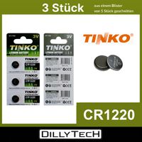 Tinko CR1220 Knopfzellenbatterie - 3 Stk.