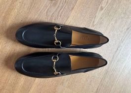 Schuhe Gucci Loafer Leder Schwarz Grösse 40 Neu