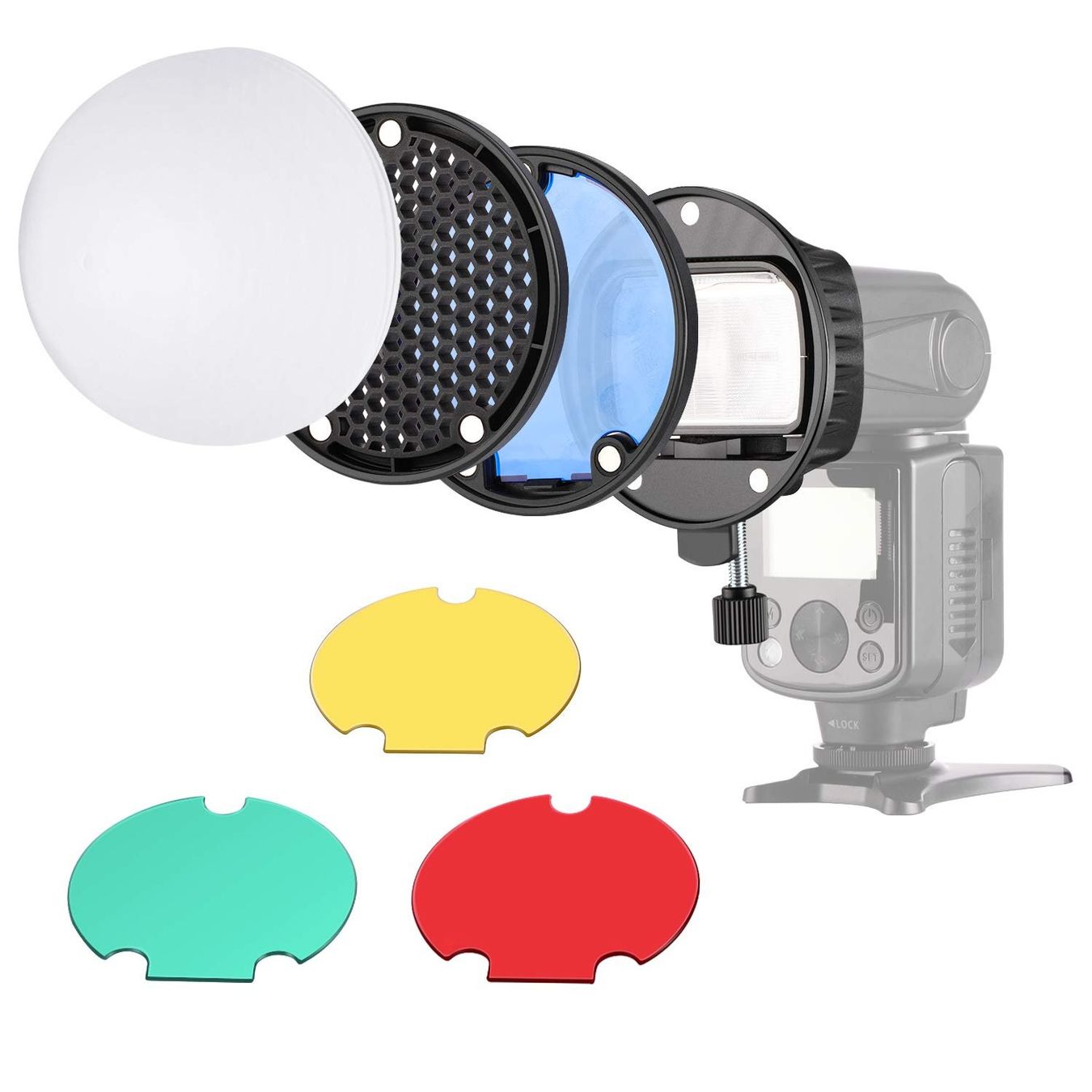 Flash: Kit accessoires flash avec diffuseur et filtres couleur – Usato da Sion venduto da eta_hjk9