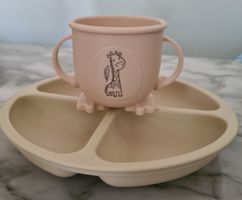 3-fach Esslernteller/Kinderteller und Becher Silikon