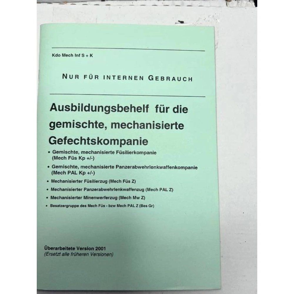 Libri: Schweizer Armee Kdo Mech Inf, Ausbildungsbehelf gemischte me – Usato da Lupfig venduto da Quickyauto