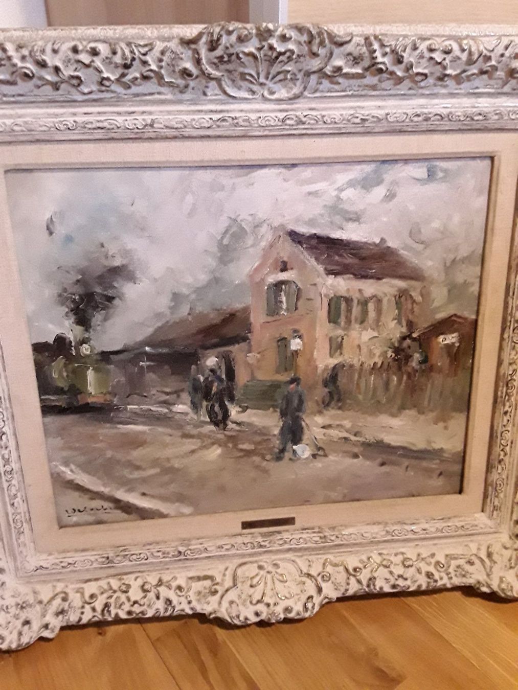 Dipinti: William Clochard Bahnhof Eisenbahn, "Gare en Oise" ca 1940 – Usato da Zürich venduto da helsan 2