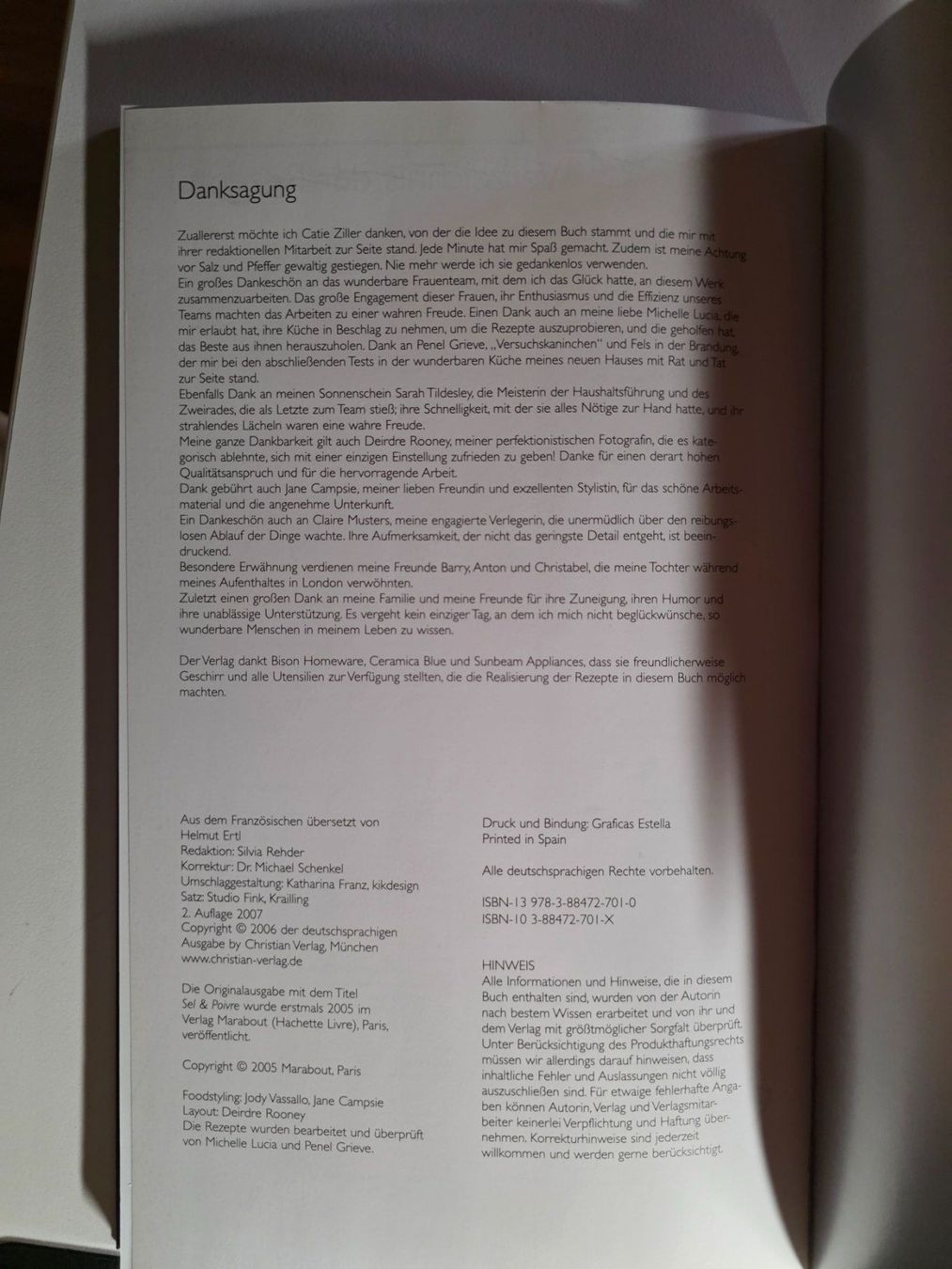 Libri: Salz & Pfeffer - Kochbuch - Jody Vassallo - 2007 – Usato da Walterswil BE venduto da Lonitti 9
