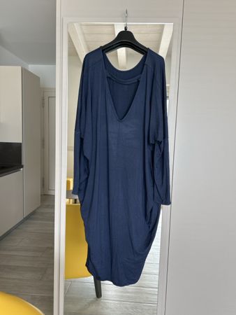 Luftiges Sommerkleid Dunkelblau Grösse M/L 🌻-60