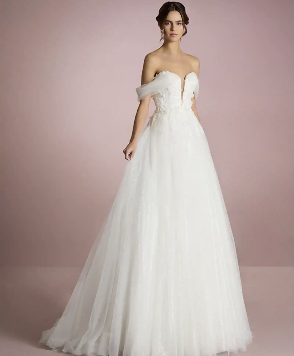 Robes: Brautkleid Glitzer Tüll A-Linie – Neuf (Voir description) à Itingen par Debii7 5