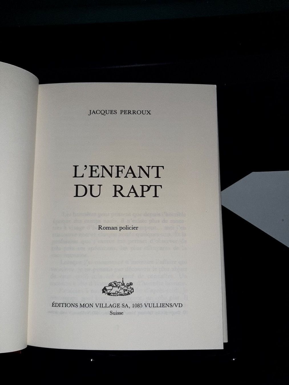 Libri: L'enfant du rapt – Usato da Le locle venduto da juliensaran 1