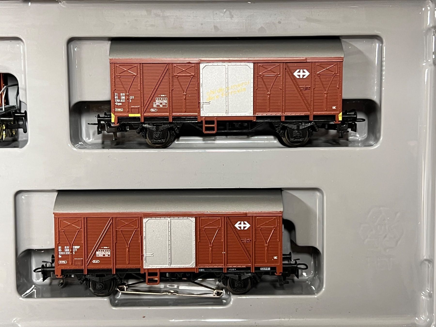 Märklin Modellini di ferrovie: Märklin 2847 Schweizer Nebenbahn-Güterzug H0 AC – Nuovo e nell'imballaggio originale da Neuenhof venduto da ludovicco 2
