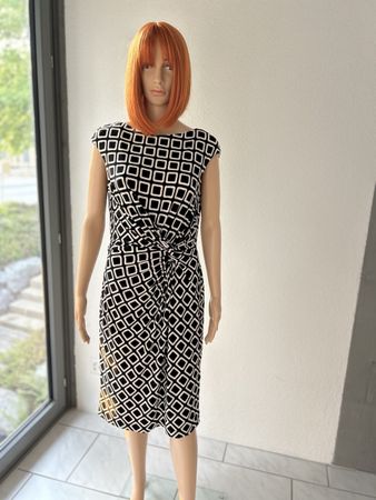 LAUREN Ralph Lauren Dress Size 10 Black White Pattern