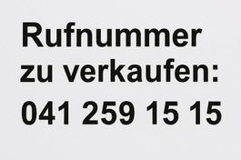 Rufnummer zu verkaufen 041 259 15 15
