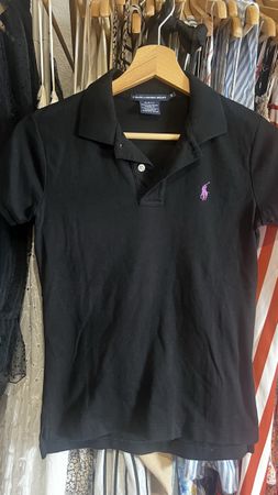 Ralph Lauren Polohemd Schwarz Slim Fit Grösse S