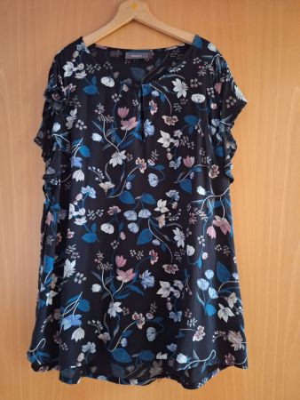 Damen Bluse, Gr. S, schwarz mit Blumen