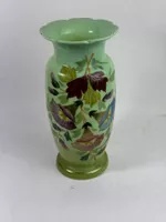 Antike mundgeblasene böhmische Glasvase Jugendstil um 1900