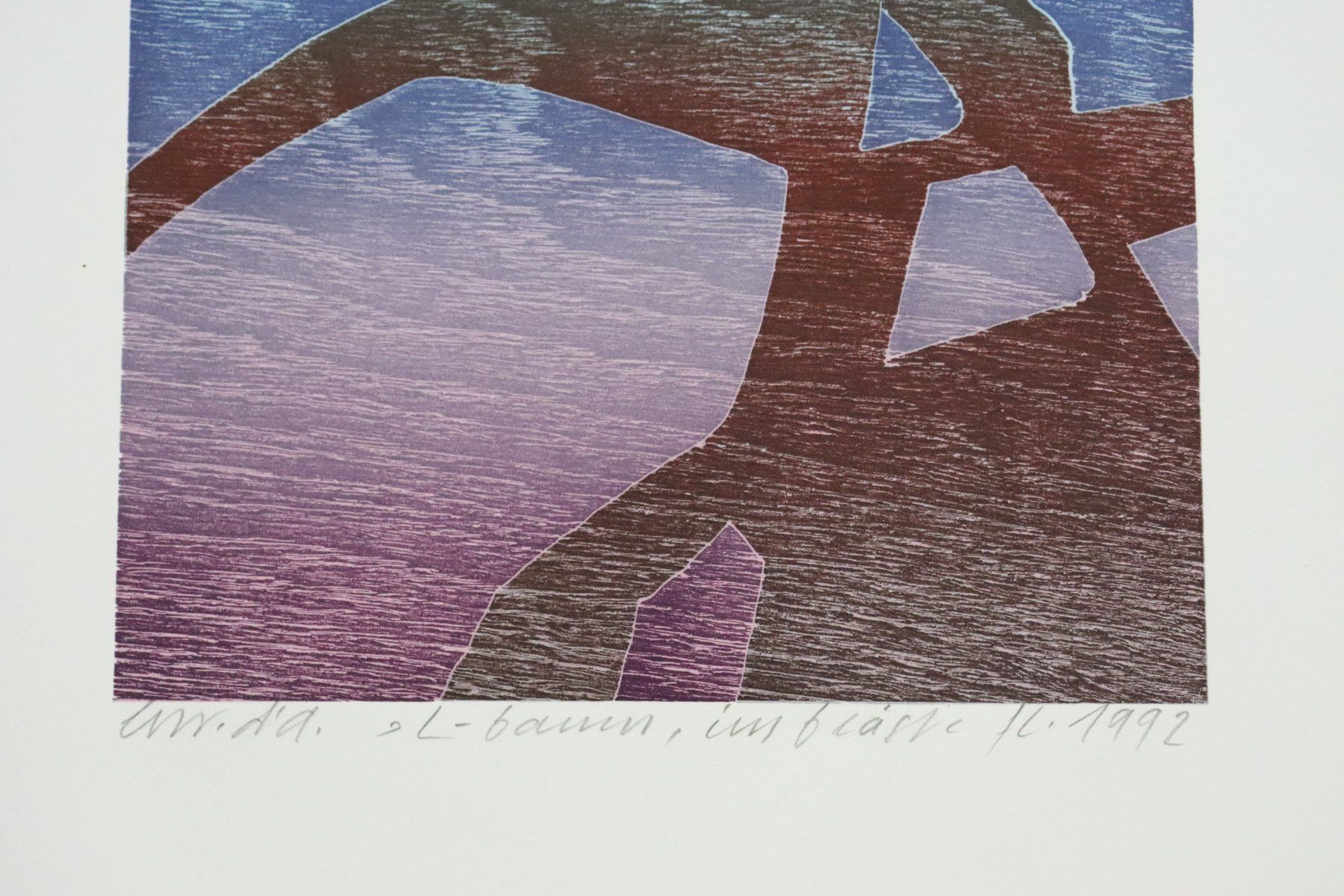 Xilografie: Franz Eggenschwiler 1930-2000, Holzschnitt, "Lebensbaum" – Usato da Zug venduto da Kunst-Fundgrube 2