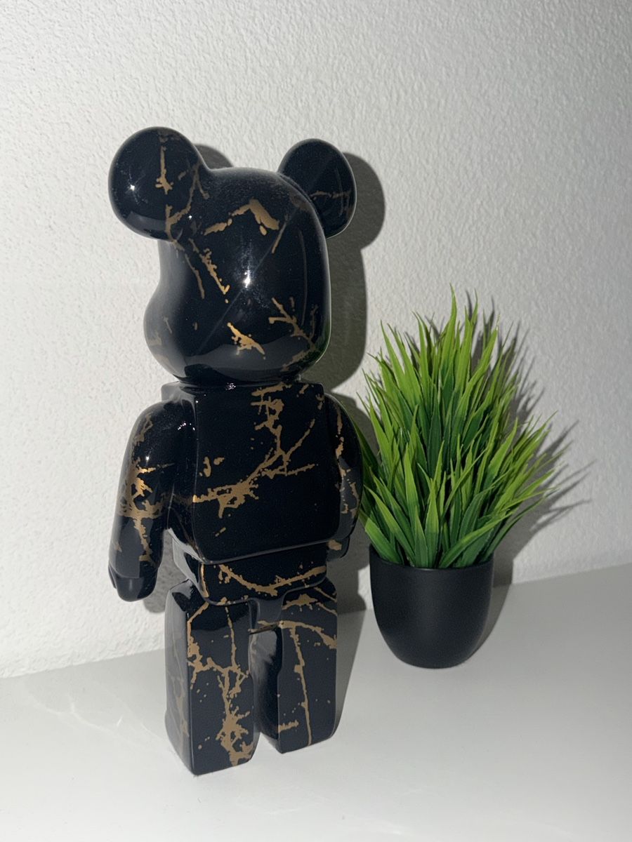 Statuette: Designer-Bär in Schwarz-Gold-Marmoroptik – Nuovo (secondo la descrizione) da Glis venduto da aledc02 2