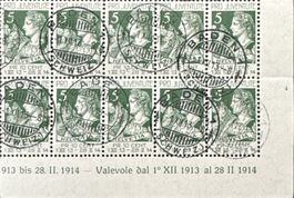 Pro Juventute 1913 10-er Block Ersttag