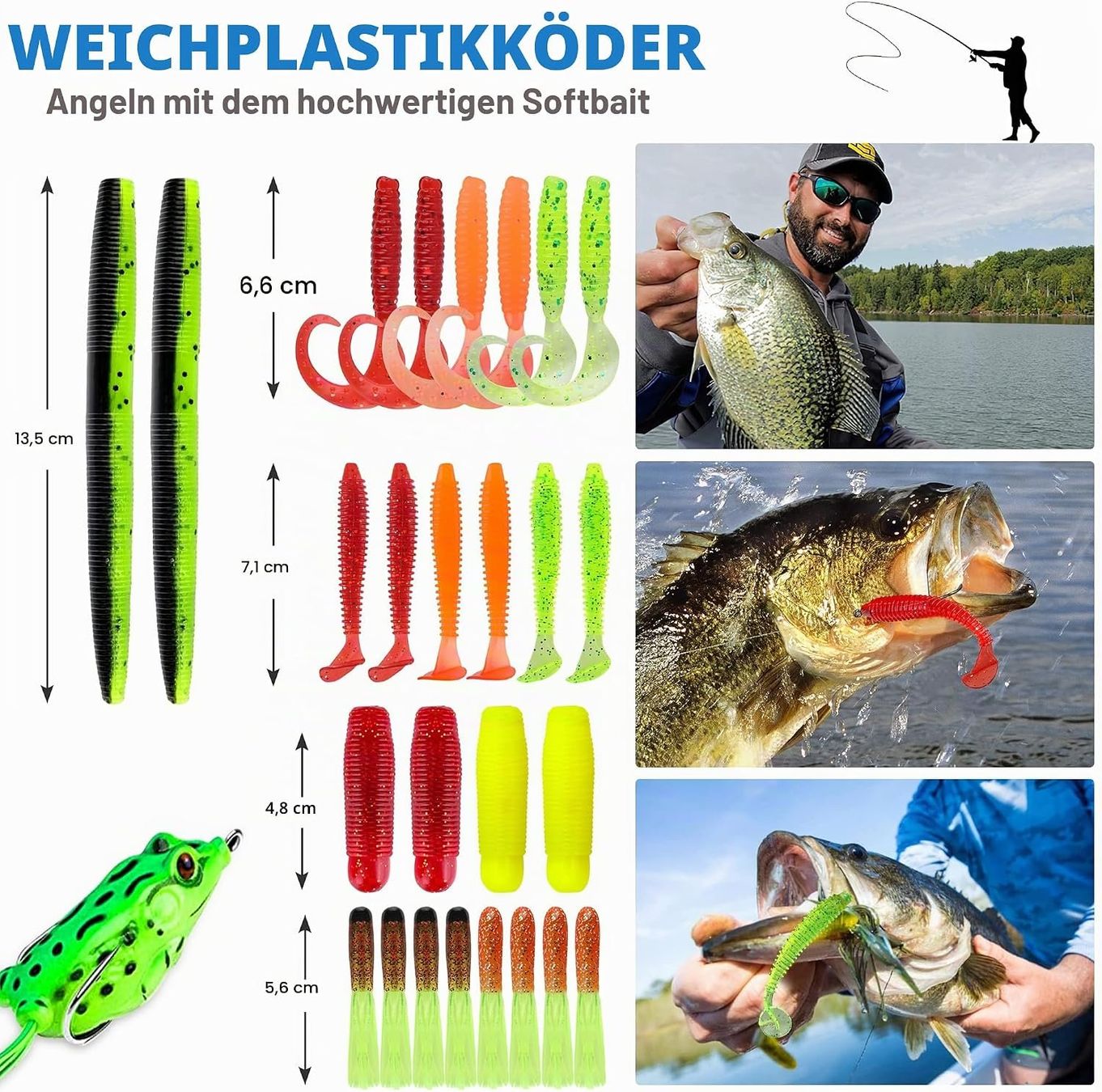 Esche: Angelköder Set 16 Spinnerköder Barsch Forelle Tragetasche – Nuovo e nell'imballaggio originale da Hallau venduto da Sale50OFF 3