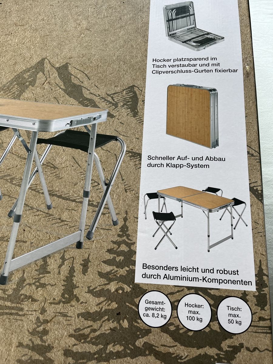 Set di tavolo e panche: Neu Rocktrail Campingmöbel-Set – Nuovo e nell'imballaggio originale da Zürich venduto da MariaSusanne 9