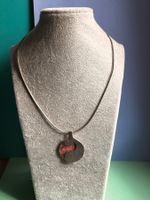 Silberhalskette mit Anhänger, modisches Design ROSA
