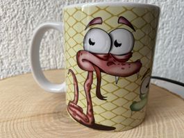 Lustige Kaffeetasse Schlange "Aus dem Weg" Humor Tasse