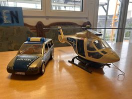 Playmobile Polizeihubschrauber und Auto