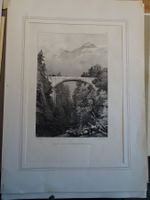 Brücke im Schwendental - alte Litho