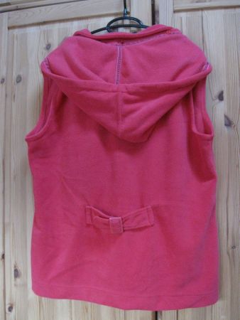 Fleece Gilet, abnehmbare Kapuze Gr.XL