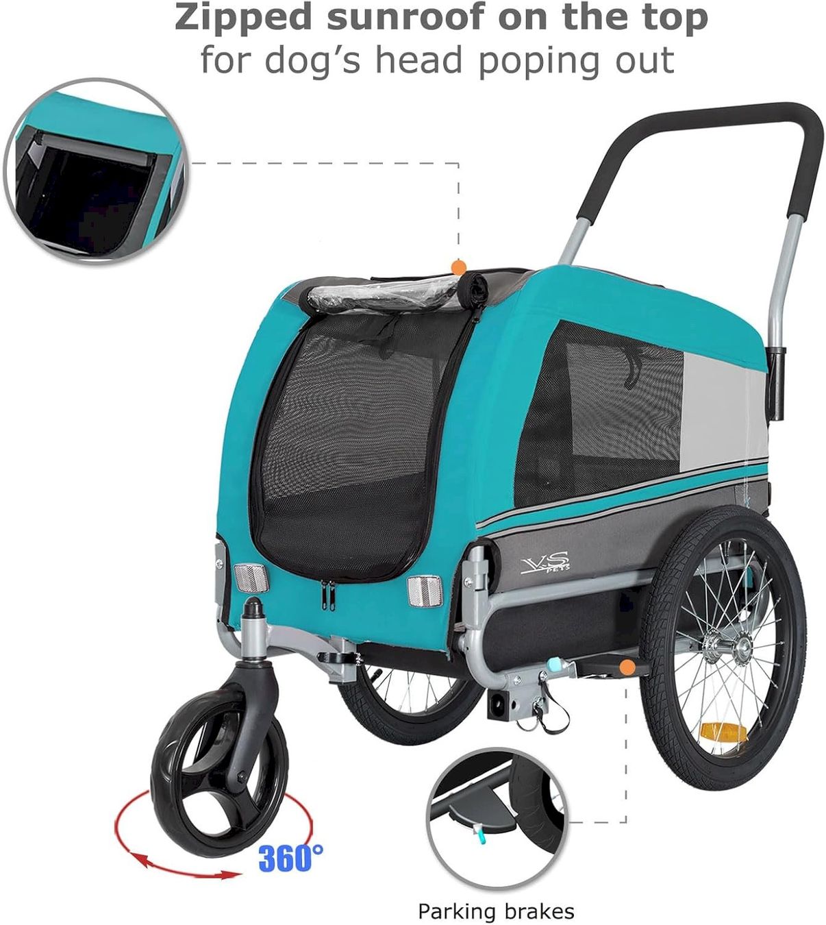 Veloanhänger: TIGGO VS Pets Hundeanhänger MEDIUM Blau – Neu und originalverpackt aus Bottighofen von zaap 2