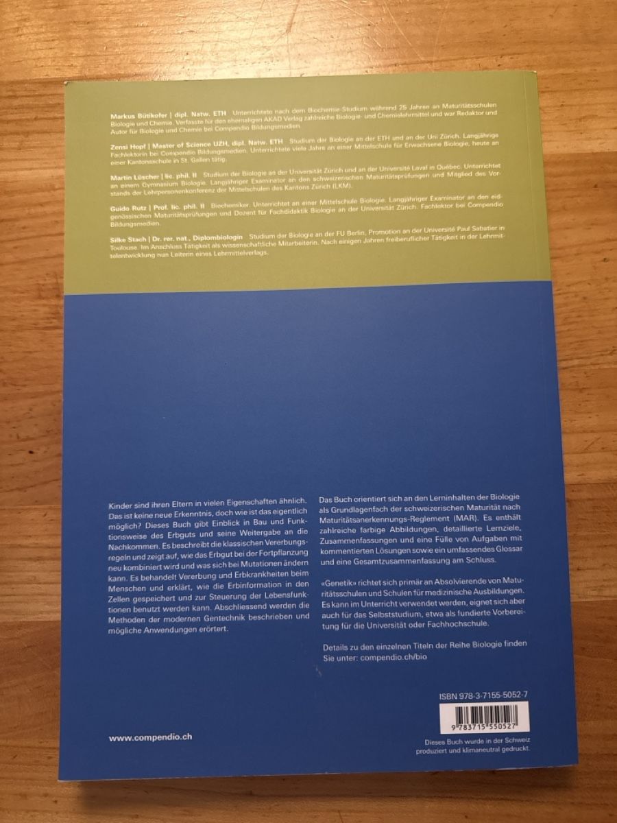 Bücher: Genetik Schulbuch – Neu (gemäss Beschreibung) aus Meilen von vil_j6bf 1