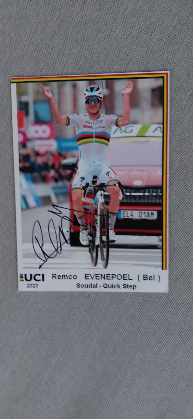 Autografi: Autogrammkarte Remco  Evenepoel – Usato da Schmerikon venduto da Olympia04