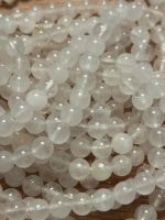 Strang echte white crystal Kugeln 6 mm