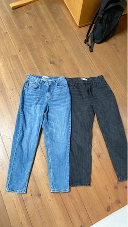 2er Pack Mom-Jeans Gr. 40Blau & Schwarz