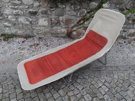 Liegestuhl Vintage Stahlrohrgestell 60er